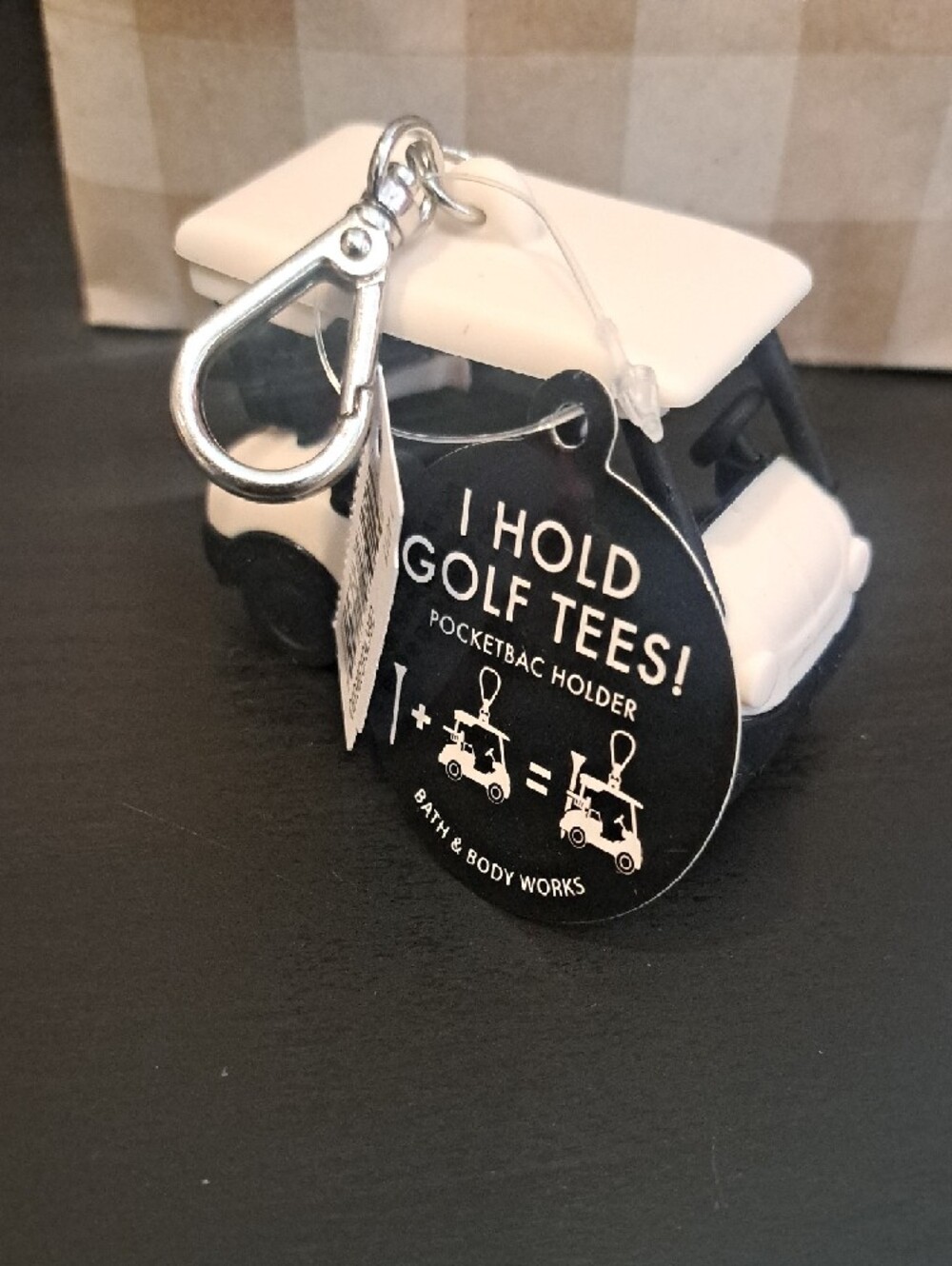 Bath & Body Works Mini Golf Cart Pocketbac Holder - White and Black - Picture 4 of 4